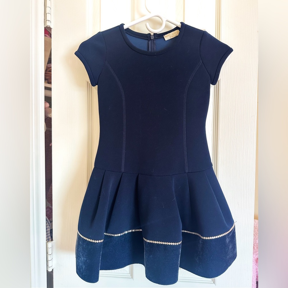 MonnaLisa Navy Blue Formal Kids Dress